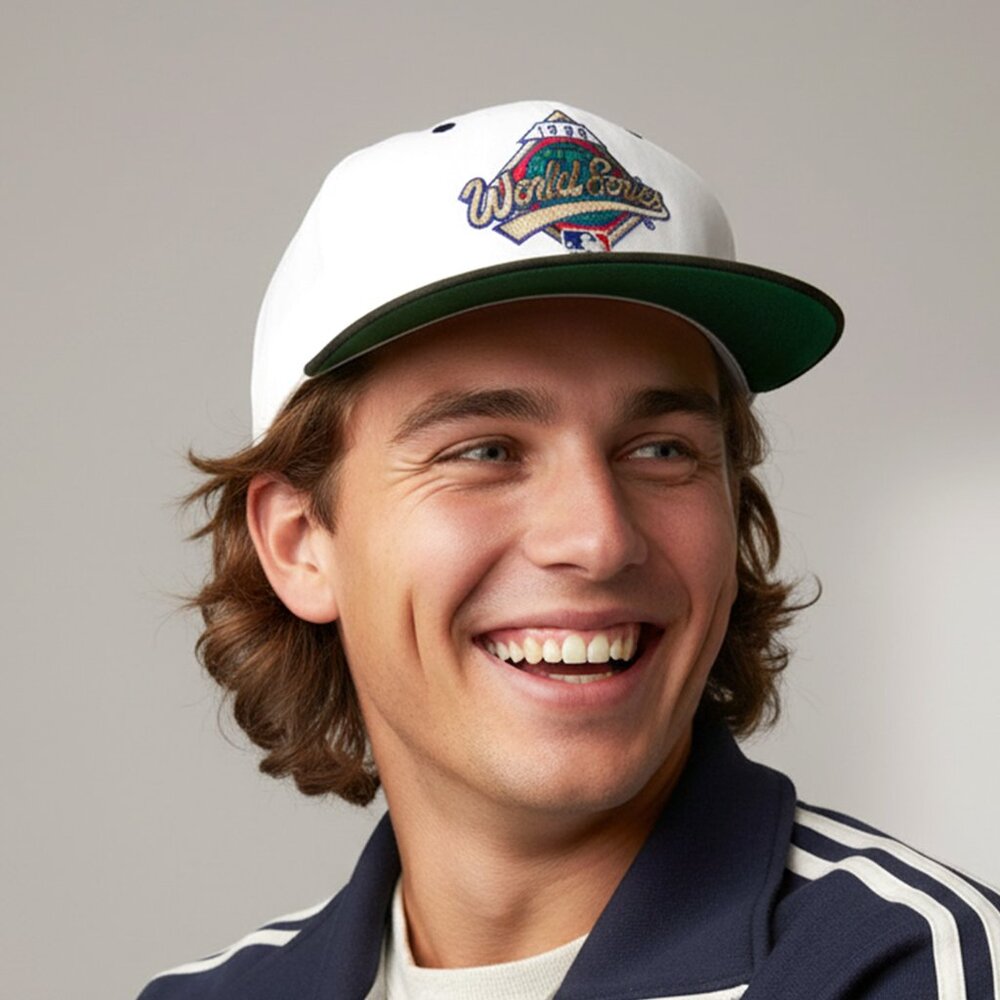 Vintage 90s Starter 1998 World Series Hat Baseball Snapback Cap White Black